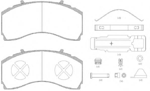 Комплект тормозных колодок, дисковый тормоз ROADHOUSE JSX 21480.80