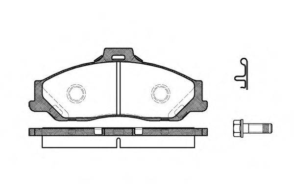 Комплект тормозных колодок, дисковый тормоз REMSA 073001
