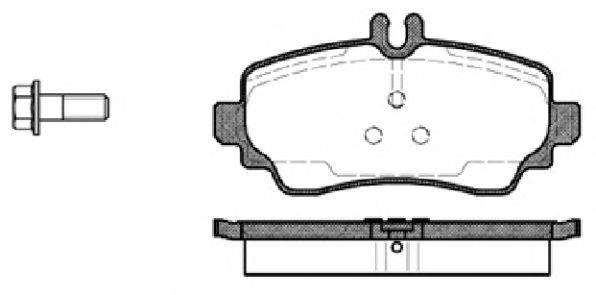 Комплект тормозных колодок, дисковый тормоз REMSA 065000