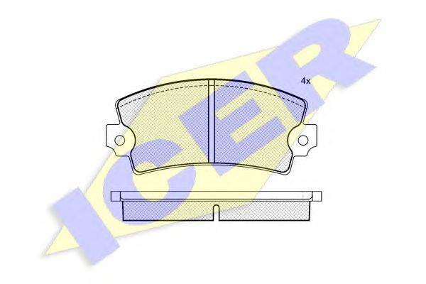 Комплект тормозных колодок, дисковый тормоз REMSA 202110