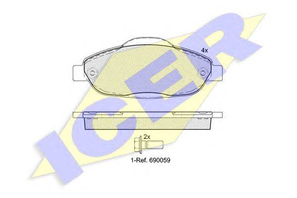 Комплект тормозных колодок, дисковый тормоз LUCAS ELECTRICAL GDB1761