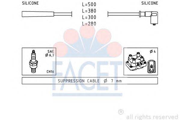 Комплект проводов зажигания FACET 47252