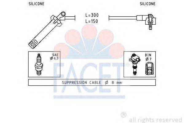 Комплект проводов зажигания FACET 49145