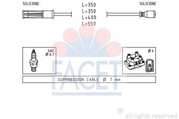 Комплект проводов зажигания FACET 49443