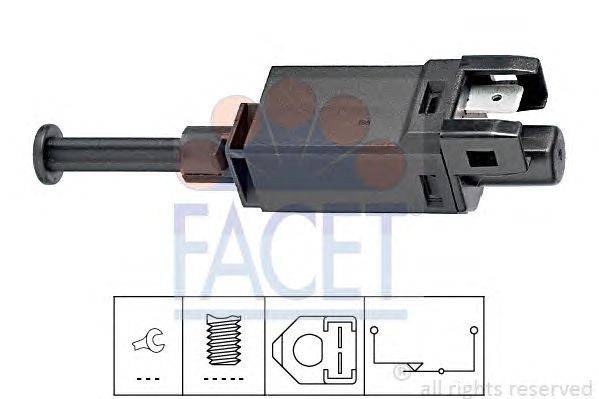 Выключатель фонаря сигнала торможения; Выключатель, привод сцепления (Tempomat) FACET 71055