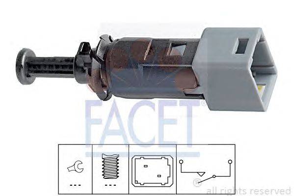 Выключатель фонаря сигнала торможения; Выключатель, привод сцепления (Tempomat) FACET 71150