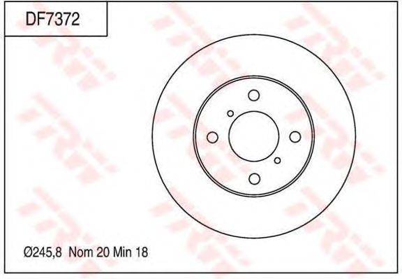 Тормозной диск TRW DF7372
