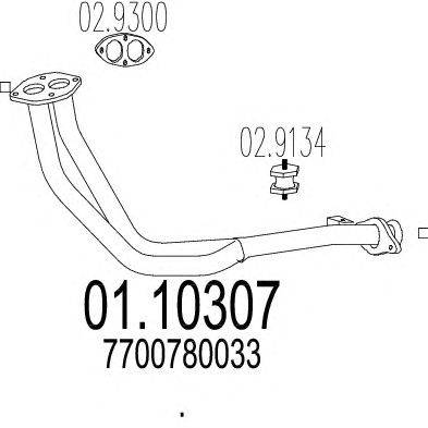 Труба выхлопного газа MTS 01.10307