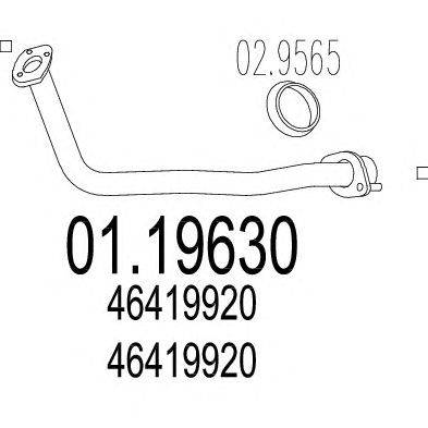 Труба выхлопного газа MTS 01.19630