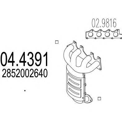 Катализатор MTS 04.4391