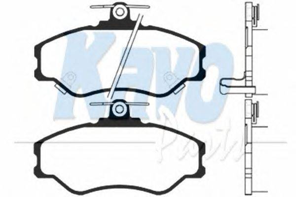 Комплект тормозных колодок, дисковый тормоз KAVO PARTS BP3006