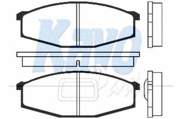 Комплект тормозных колодок, дисковый тормоз KAVO PARTS BP-6537