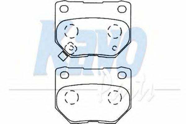 Комплект тормозных колодок, дисковый тормоз KAVO PARTS BP-8015