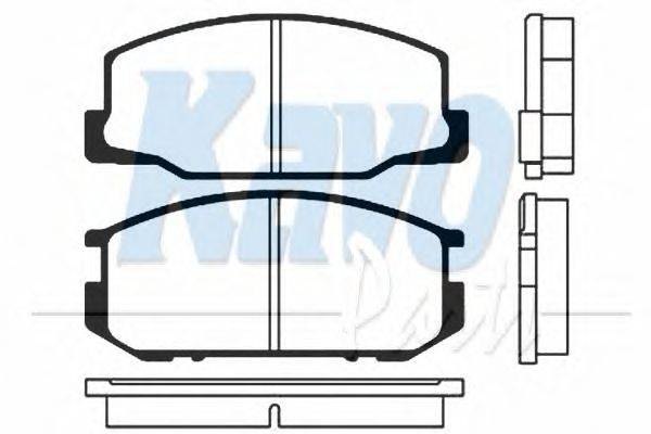 Комплект тормозных колодок, дисковый тормоз KAVO PARTS BP9004