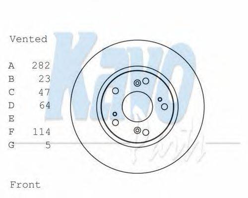 Тормозной диск KAVO PARTS BR-2264