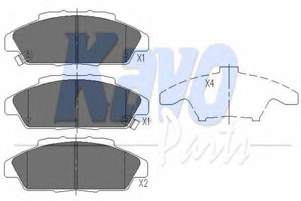 Комплект тормозных колодок, дисковый тормоз KAVO PARTS KBP-2025
