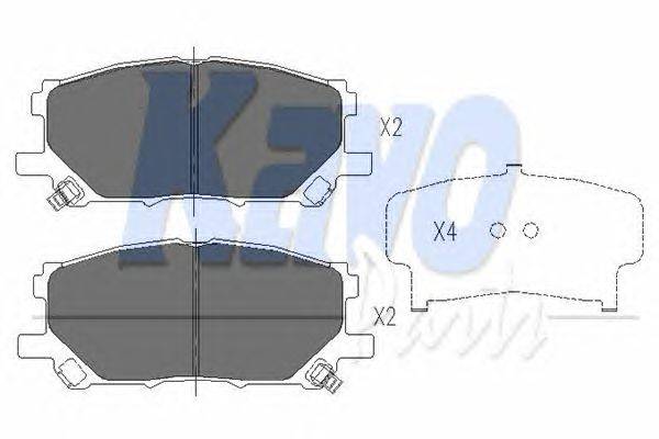 Комплект тормозных колодок, дисковый тормоз KAVO PARTS KBP-9080