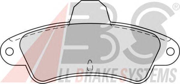 Комплект тормозных колодок, дисковый тормоз A.B.S. 38661