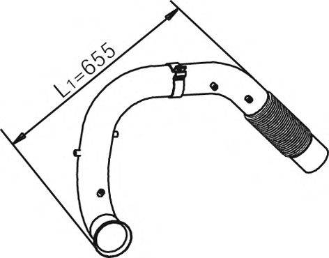 Труба выхлопного газа DINEX 54179
