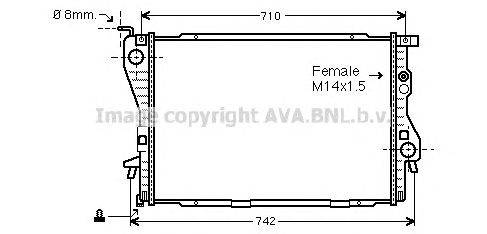 Радиатор, охлаждение двигателя AVA QUALITY COOLING BWA2202