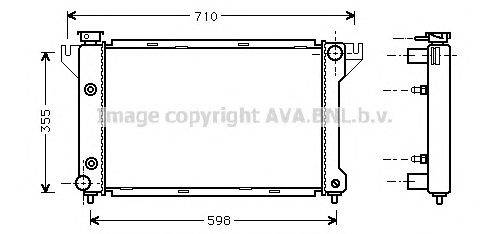 Радиатор, охлаждение двигателя AVA QUALITY COOLING CR2039