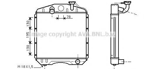 Радиатор, охлаждение двигателя AVA QUALITY COOLING ME2156