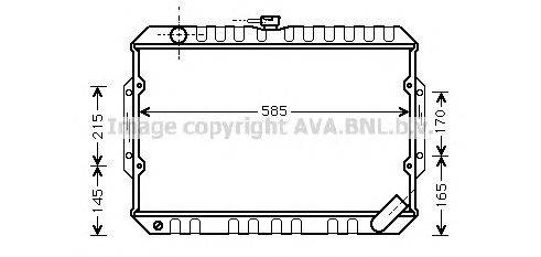 Радиатор, охлаждение двигателя AVA QUALITY COOLING MT2066