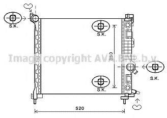 Радиатор, охлаждение двигателя AVA QUALITY COOLING OL2567