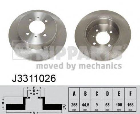 Тормозной диск NIPPARTS J3311026