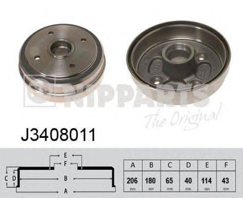 Тормозной барабан NIPPARTS J3408011