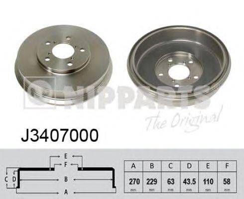 Тормозной барабан NIPPARTS J3407000