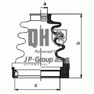 Комплект пылника, приводной вал JP GROUP QJB1129