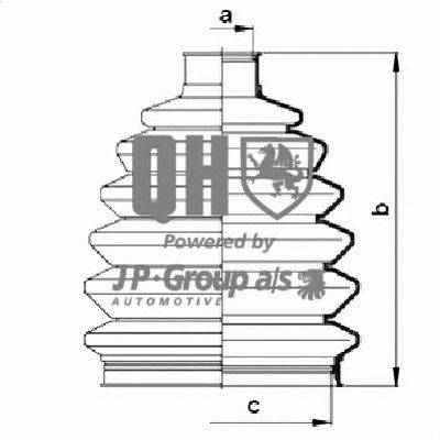 Комплект пылника, приводной вал JP GROUP QJB2715