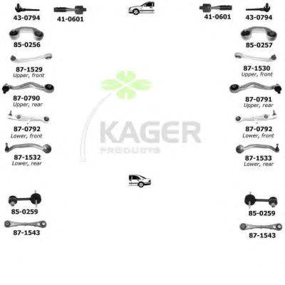 Подвеска колеса KAGER 800095