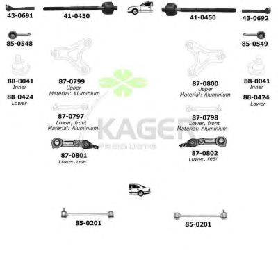 Подвеска колеса KAGER 800648