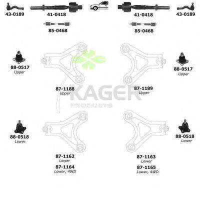 Подвеска колеса KAGER 800650