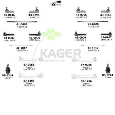 Подвеска колеса KAGER 800932