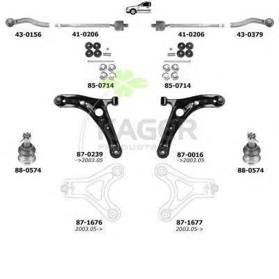 Подвеска колеса KAGER 801038