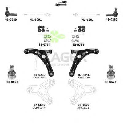 Подвеска колеса KAGER 801040