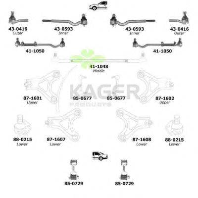 Подвеска колеса KAGER 801045