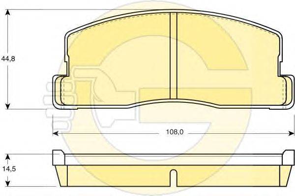 Комплект тормозных колодок, дисковый тормоз GIRLING 6102869