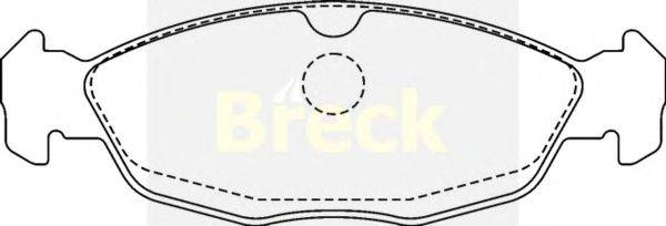 Комплект тормозных колодок, дисковый тормоз BRECK 20547 00 702 00