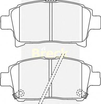 Комплект тормозных колодок, дисковый тормоз BRECK 23904