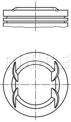 Поршень MAHLE ORIGINAL 0122300