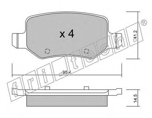 Комплект тормозных колодок, дисковый тормоз fri.tech. 581.0