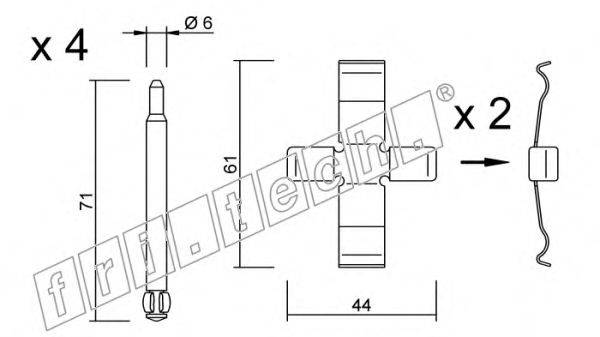 Комплектующие, колодки дискового тормоза fri.tech. KIT.087