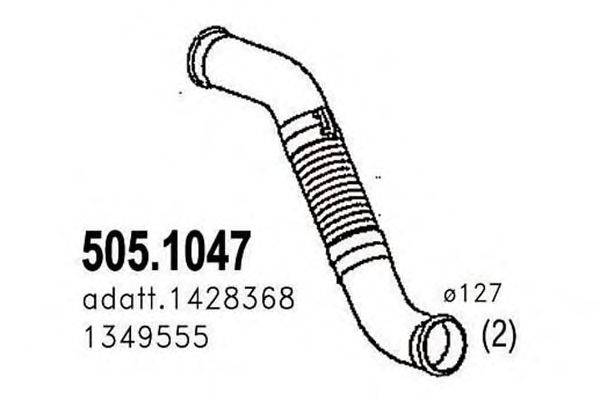 Труба выхлопного газа ASSO 505.1047