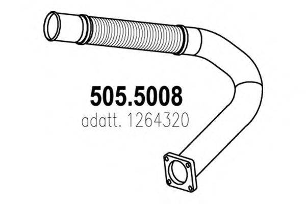 Труба выхлопного газа ASSO 5055008