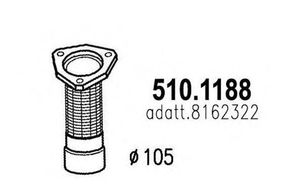 Труба выхлопного газа ASSO 510.1188