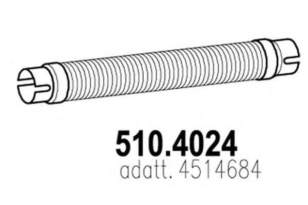 Гофрированная труба, выхлопная система ASSO 510.4024